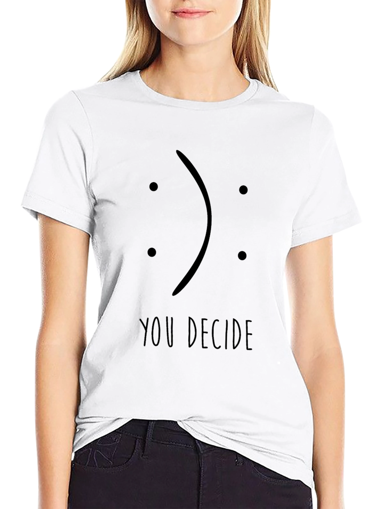 Black You Decide Graphic Tee - Unisex Black T-Shirt view 9