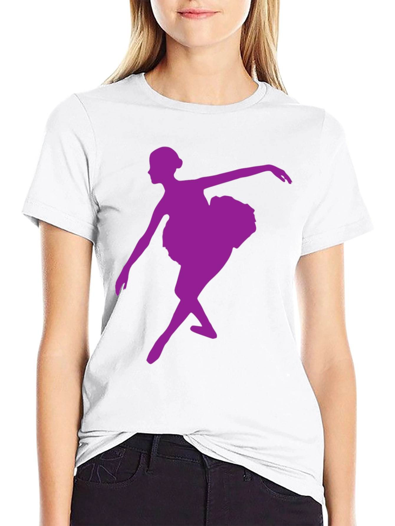 Black Ballerina Graphic Tee - Dance Lover's T-Shirt view 9