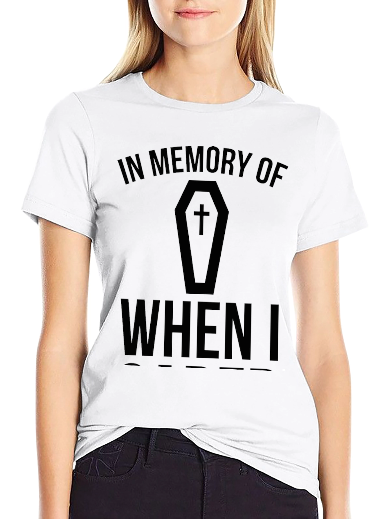 Black In Memory Of T-Shirt view 9