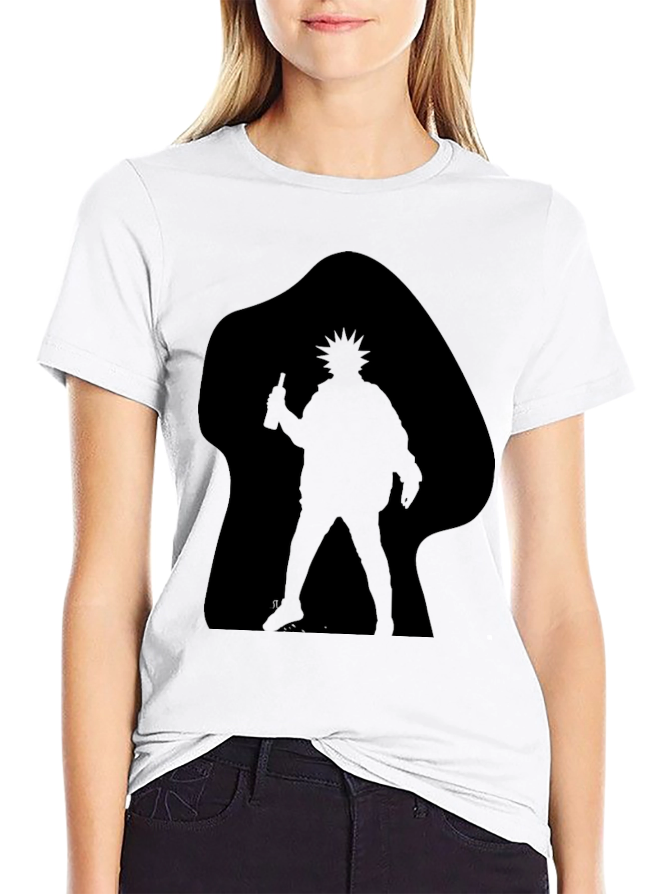 Black Silhouette Rick T-Shirt - Men's Black Graphic Tee view 9