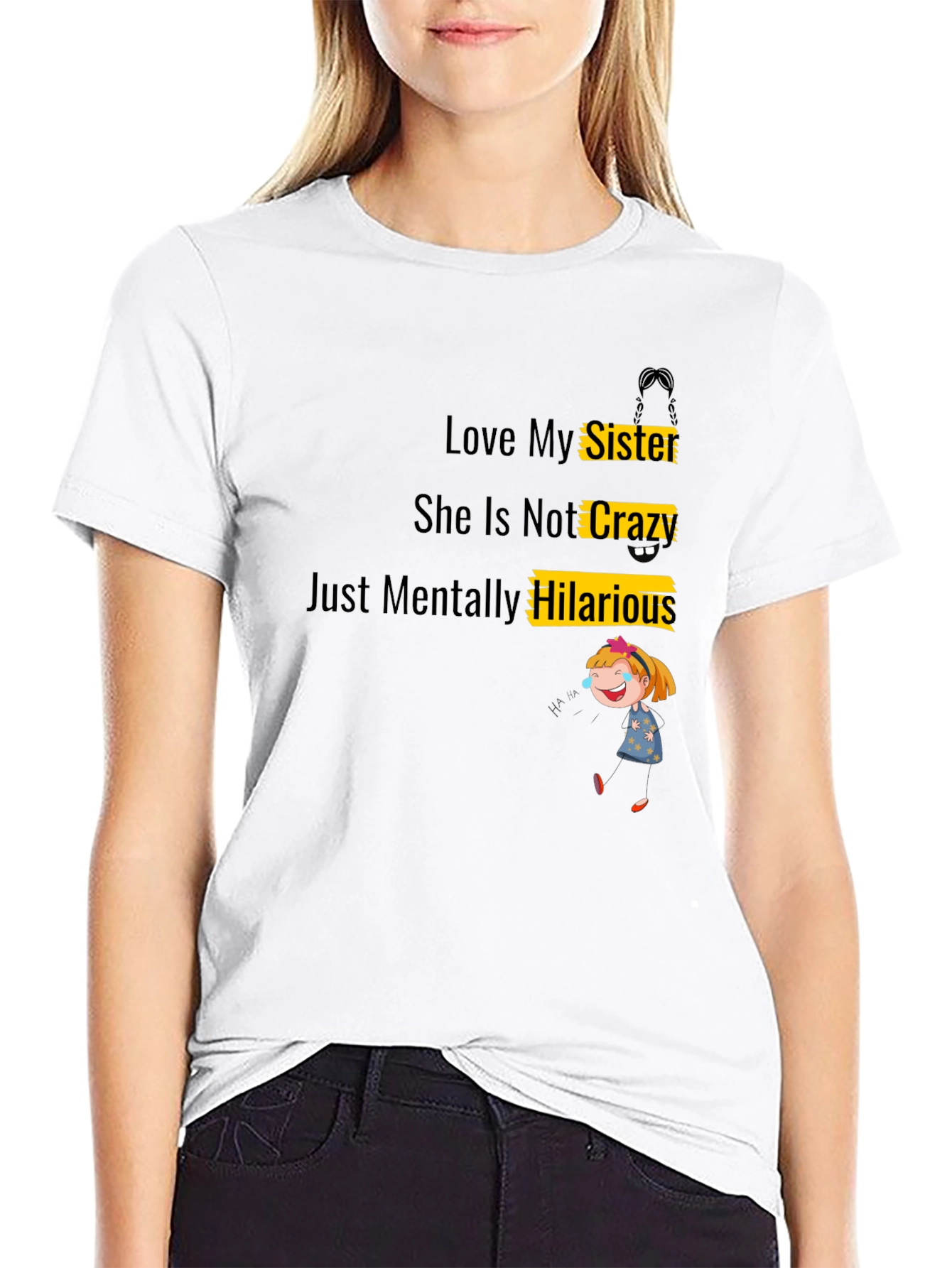 Black Love My Sister Graphic Tee - Funny Family Shirt view 9