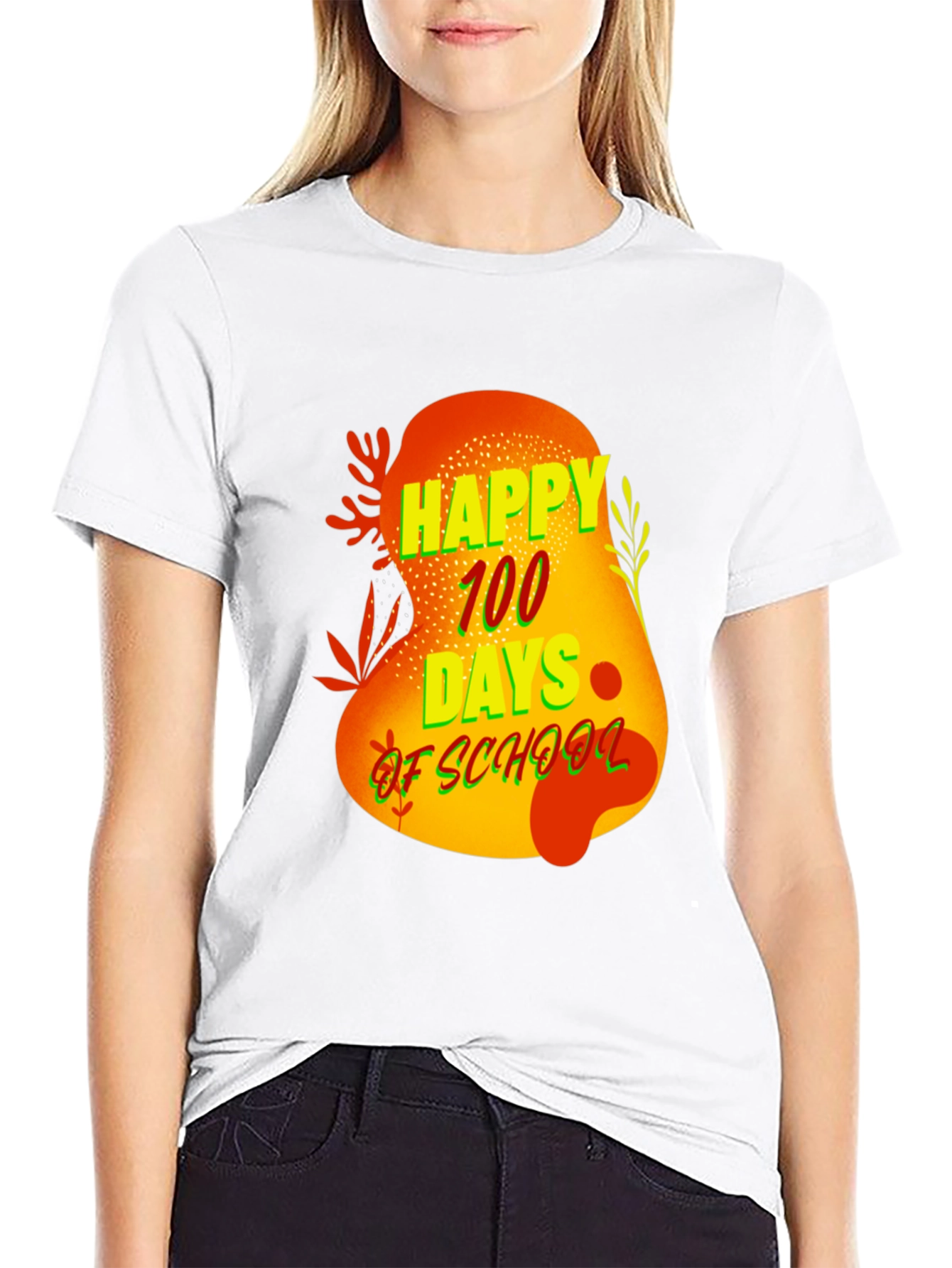Black Happy 100 Days of School T-Shirt view 9