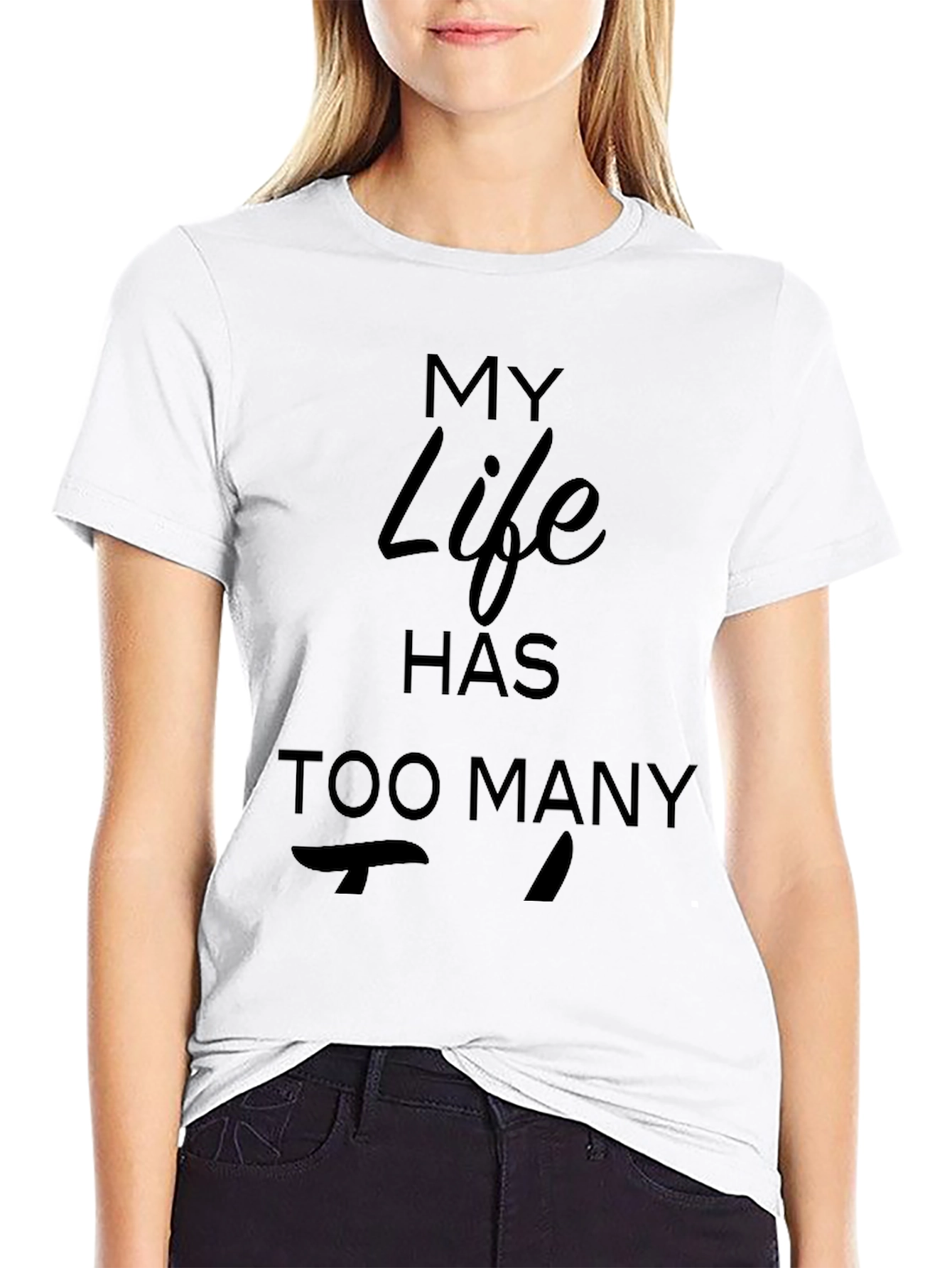 Black My Life Has Too Many Spoons T-Shirt - Unisex view 9