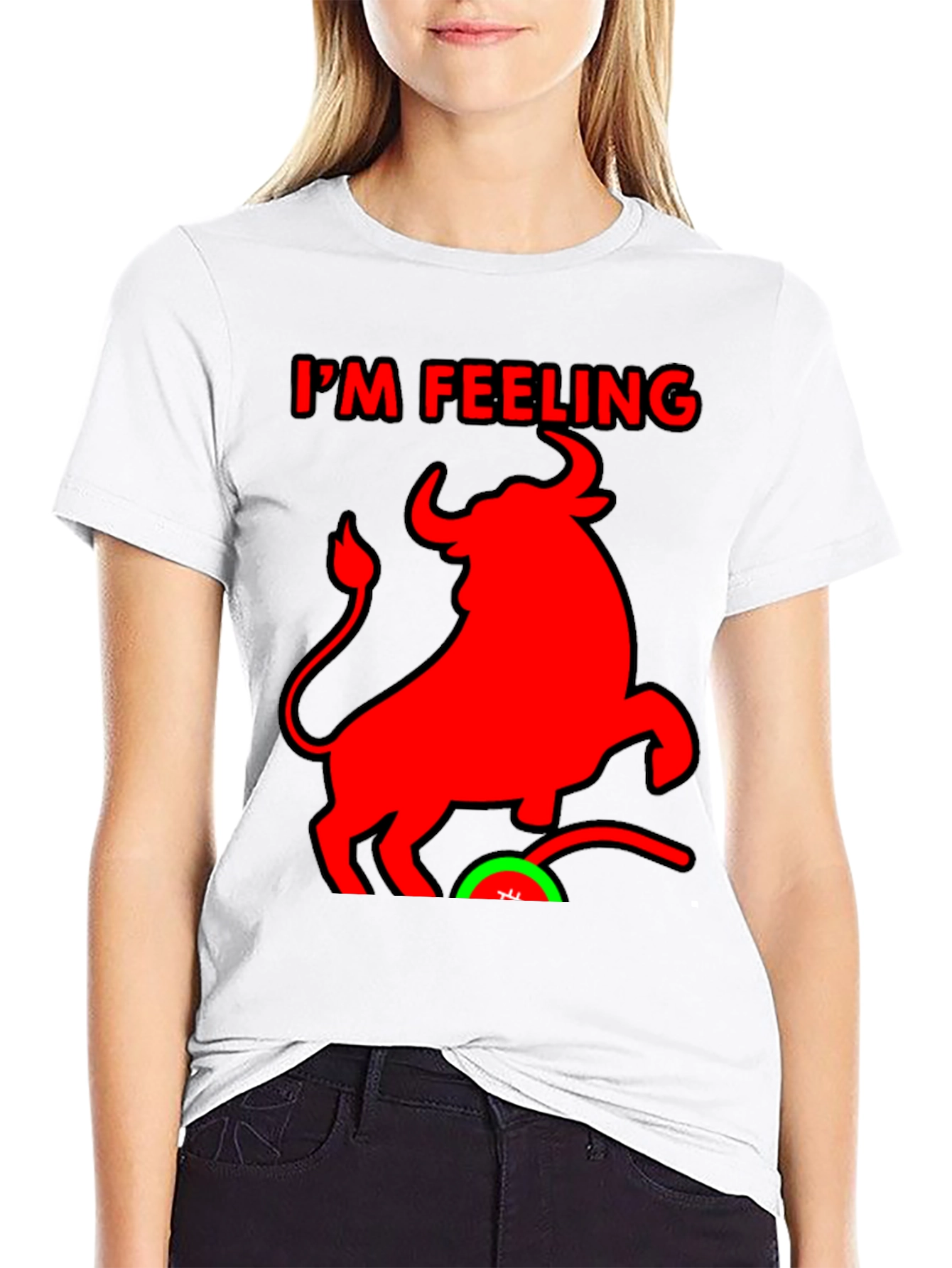 Black I'm Feeling Bullish Black T-Shirt view 9