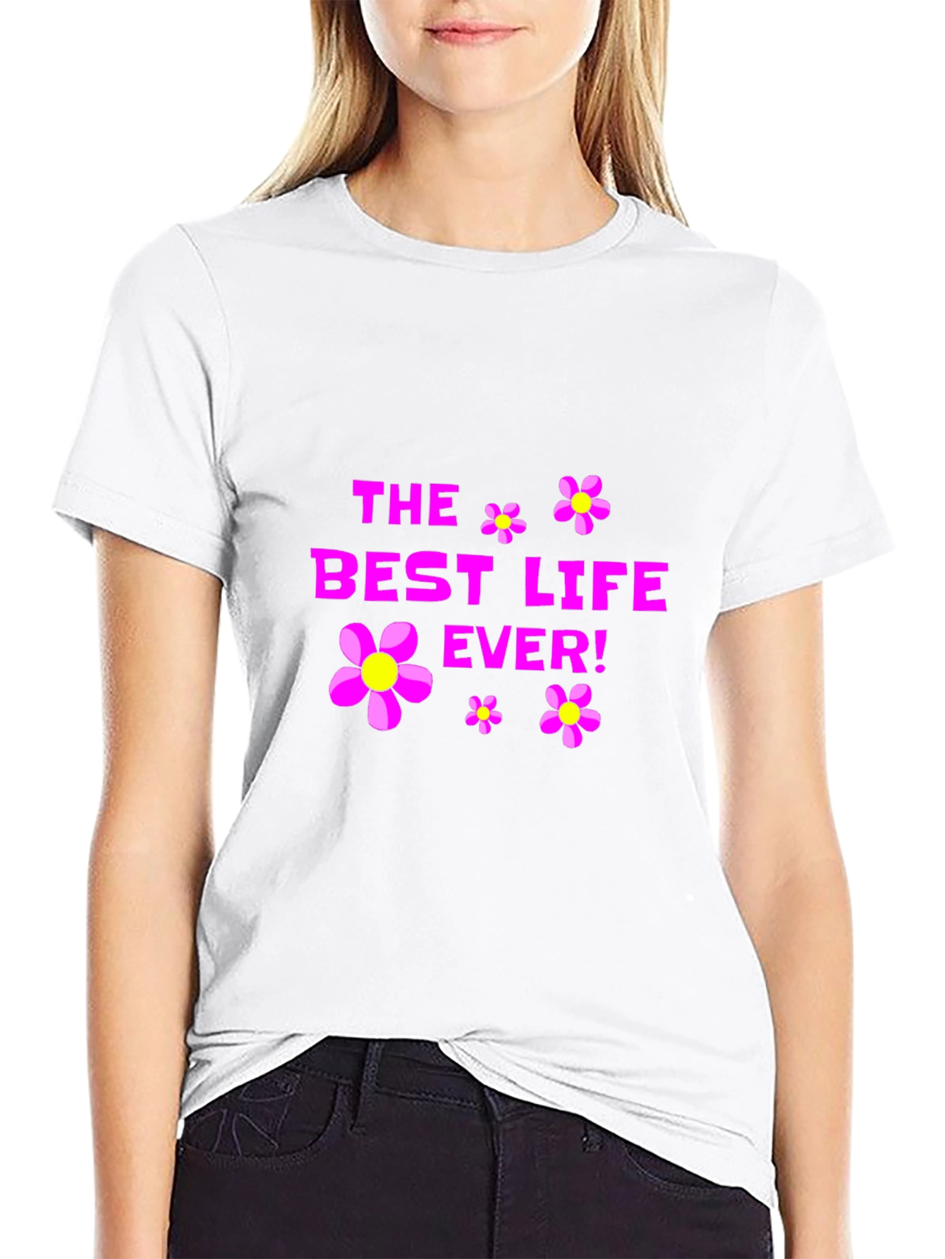 Black The Best Life Ever! Graphic T-Shirt view 9
