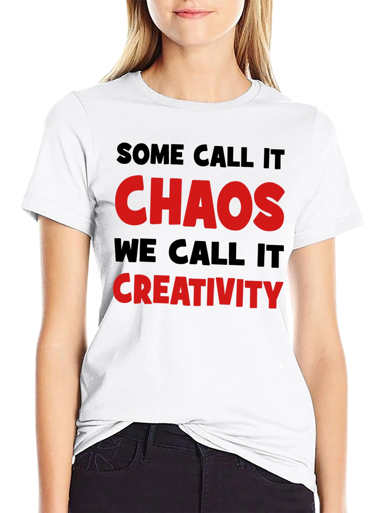 Black Chaos Creativity Graphic Tee - Black view 9