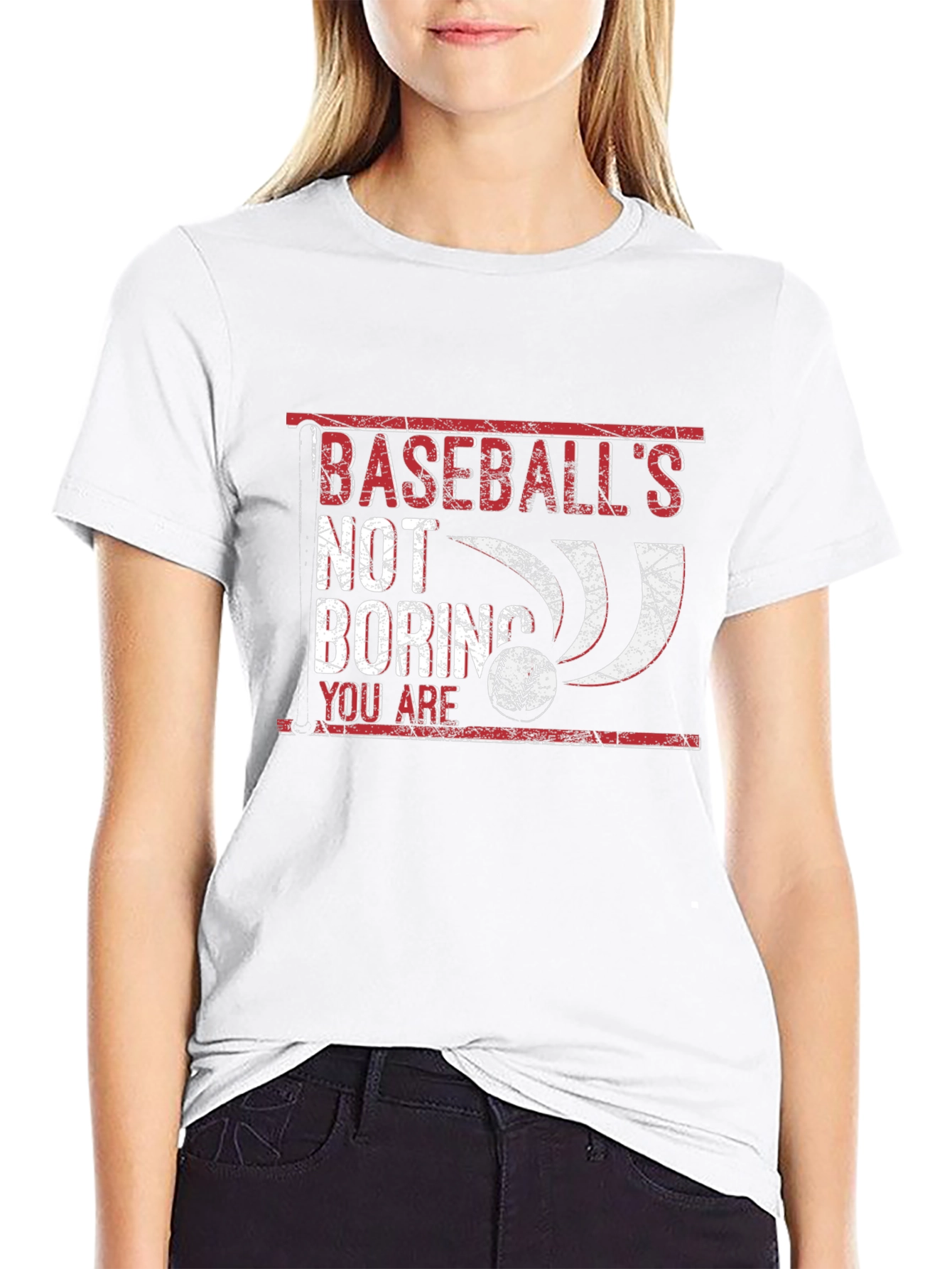 Black Baseball's Not Boring T-Shirt view 9