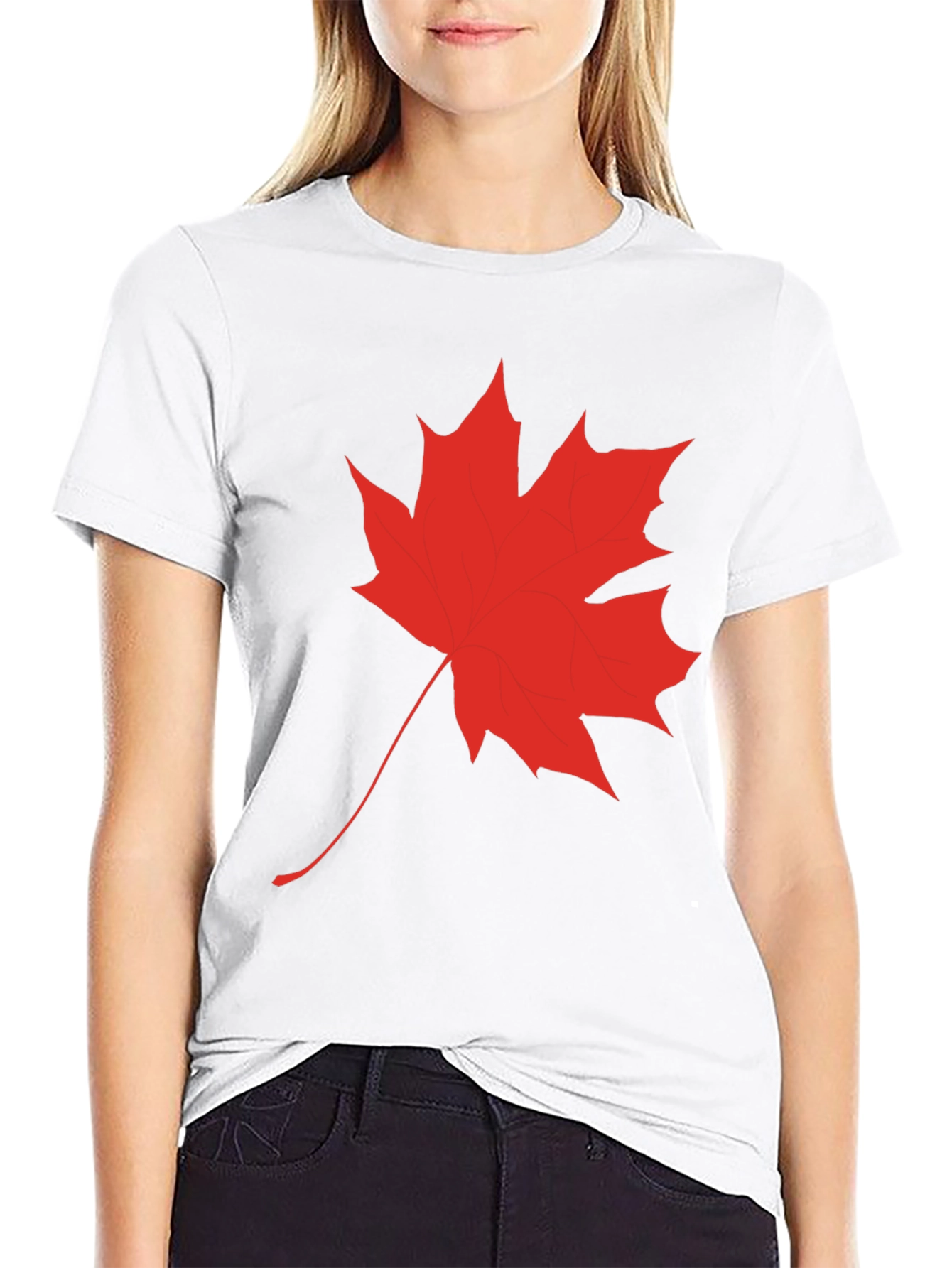 Black Maple Leaf Graphic T-Shirt view 9