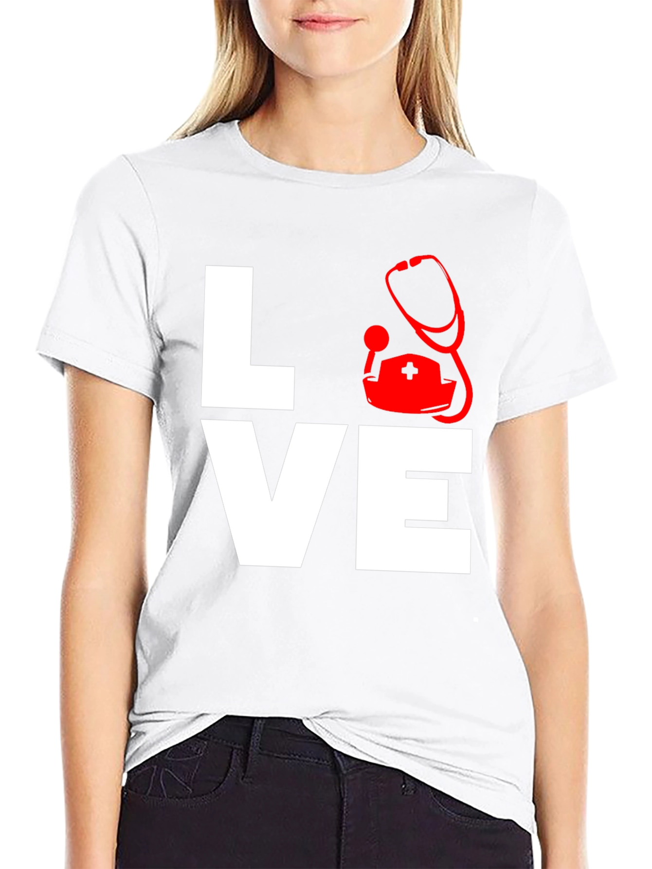 Black Nurse Love Graphic T-Shirt view 9