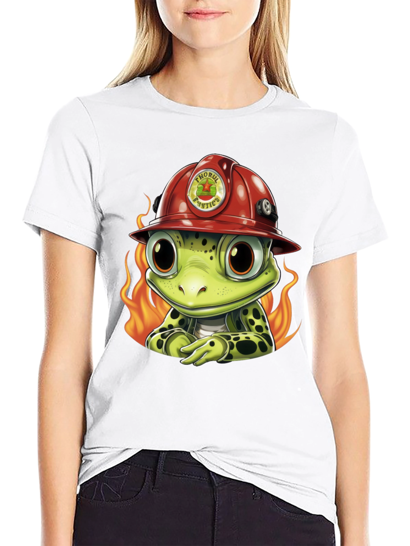 Black Frog Firefighter T-Shirt view 9