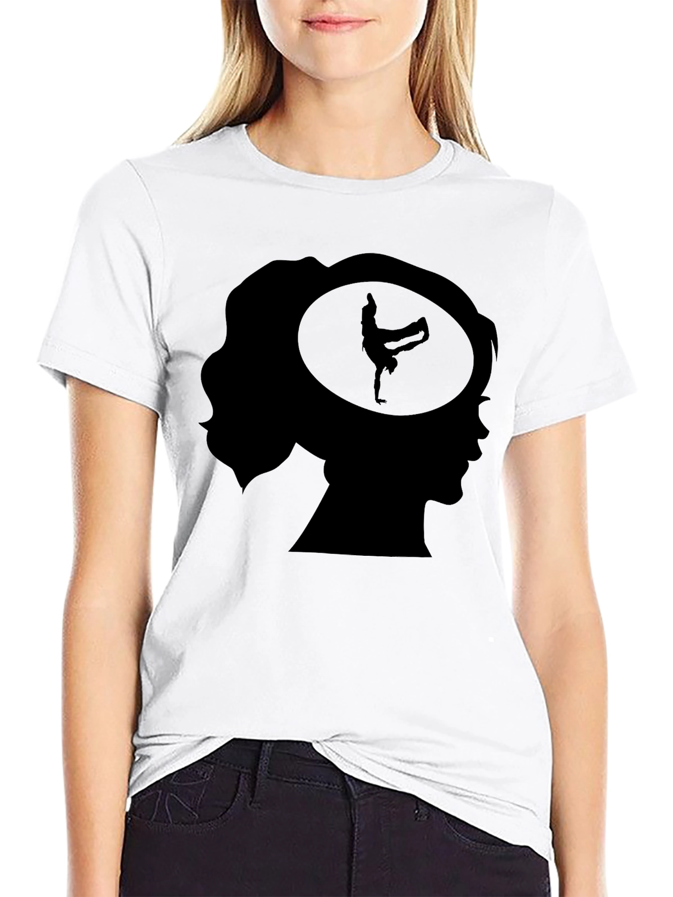 Black Breakdancer Mind T-Shirt - Black Graphic Tee view 9