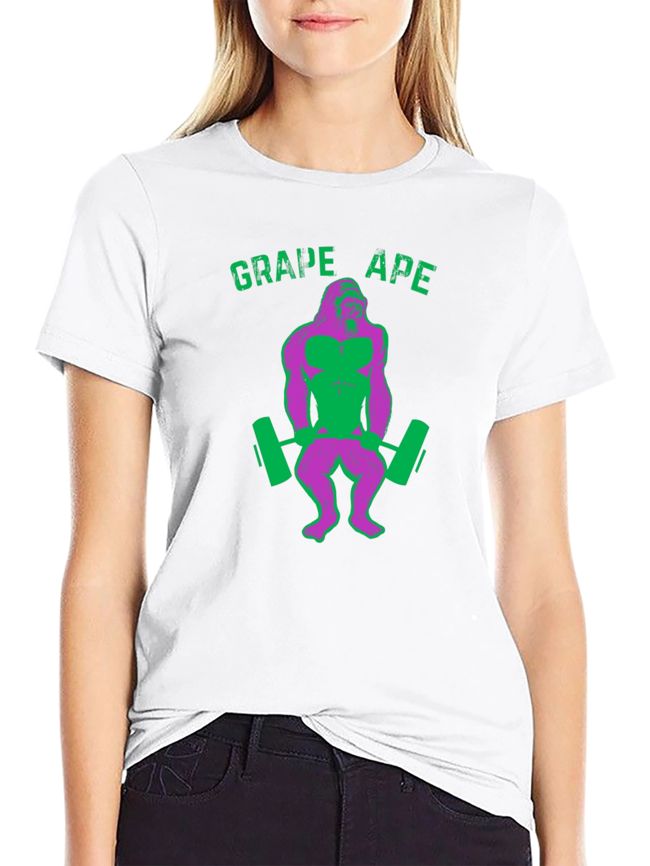 Black Grape Ape Gym T-Shirt - Funny Workout Shirt view 9