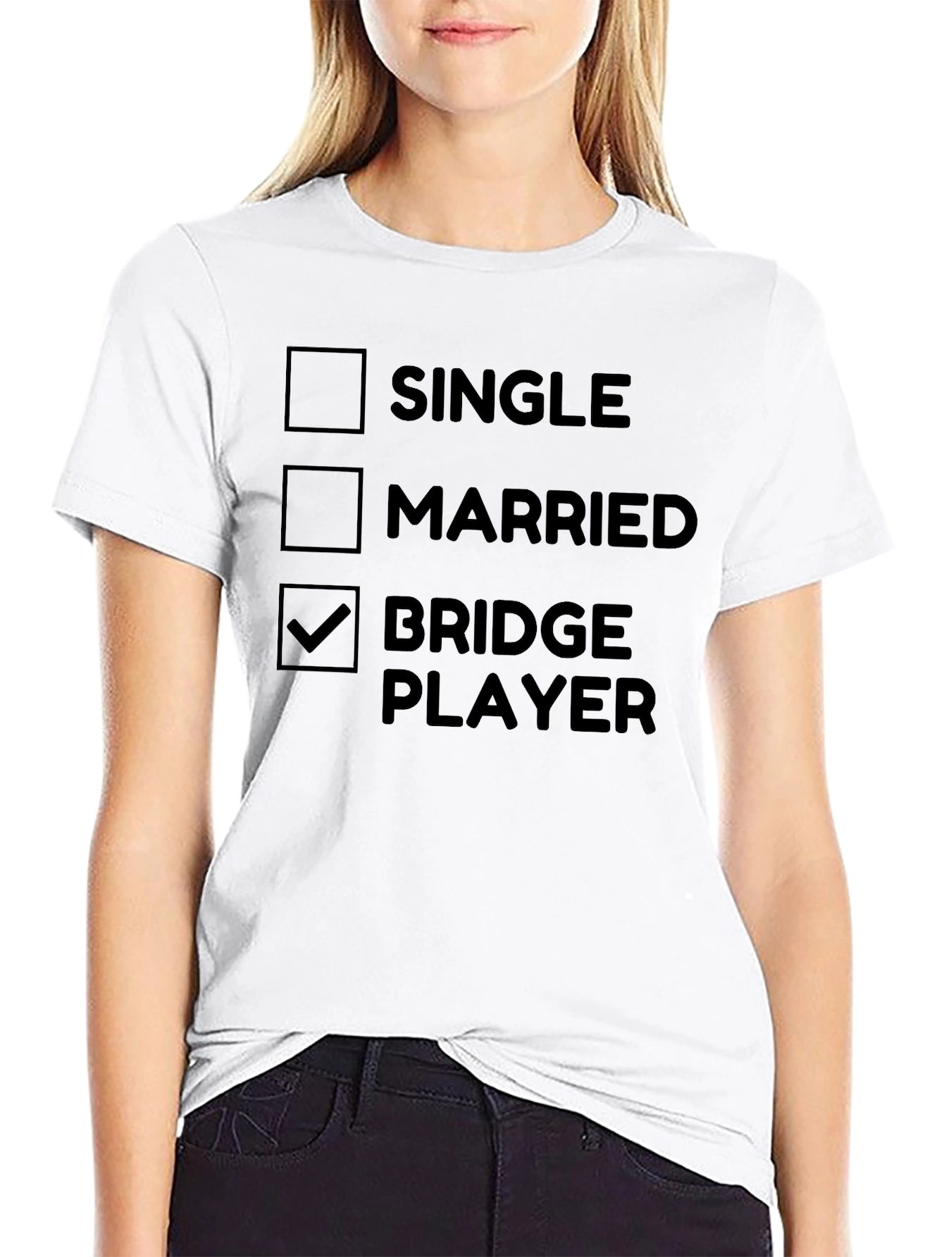 Black Funny Bridge Player T-Shirt view 9