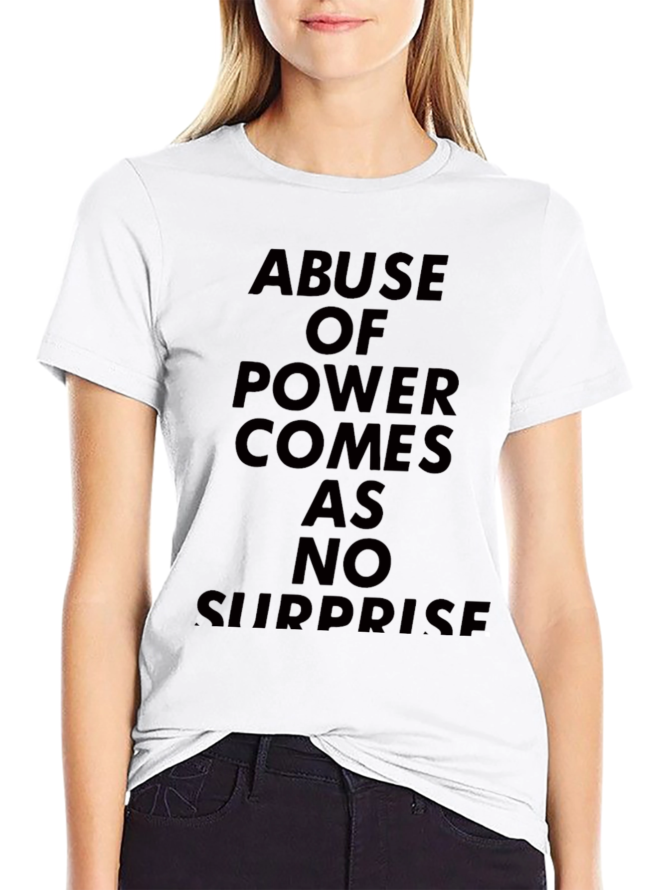 Black Abuse of Power T-Shirt - Bold Statement Tee view 9
