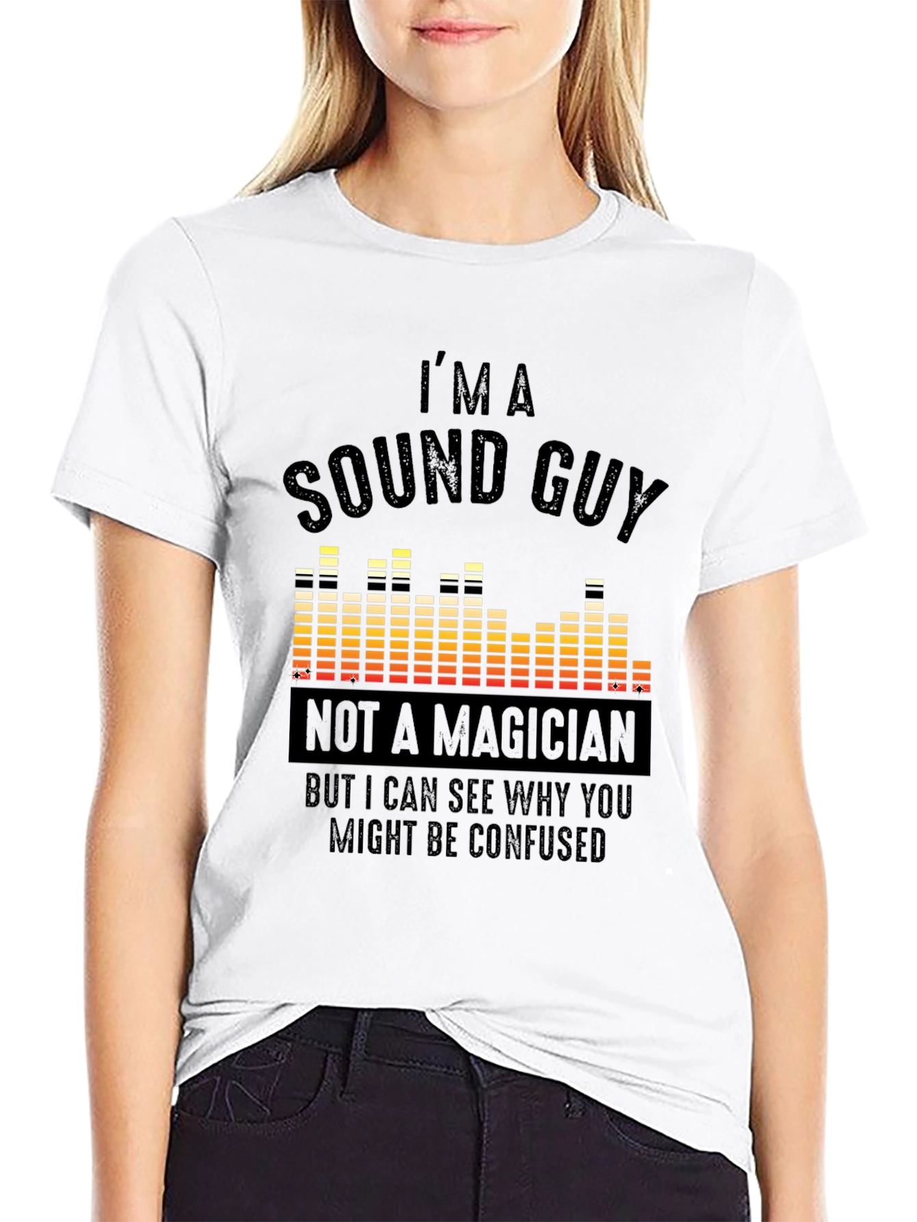 Black Sound Guy T-Shirt - Funny Audio Engineer Tee view 9