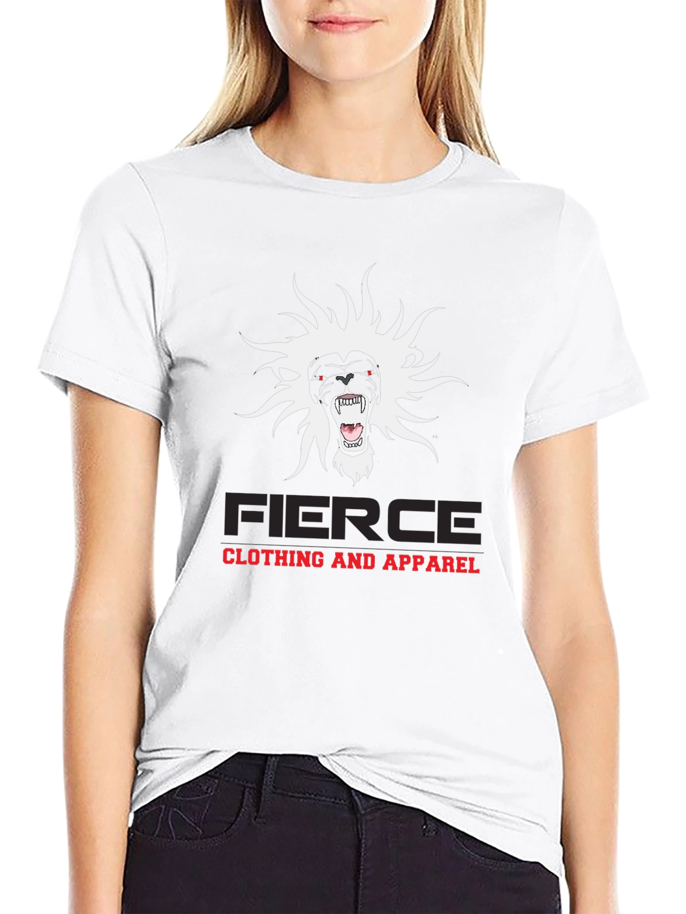 Black Fierce Graphic Tee - Black Cotton Blend view 9