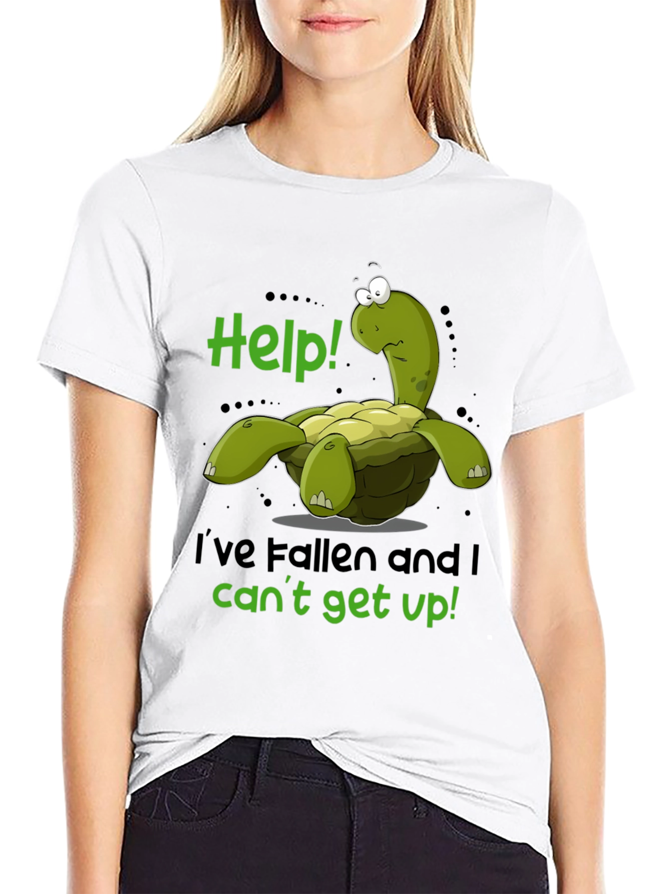 Black Help! Turtle T-Shirt view 9