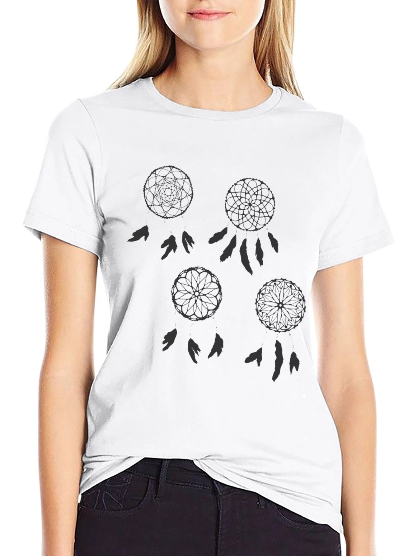 Black Dreamcatcher Graphic Tee - Stylish Comfort view 9