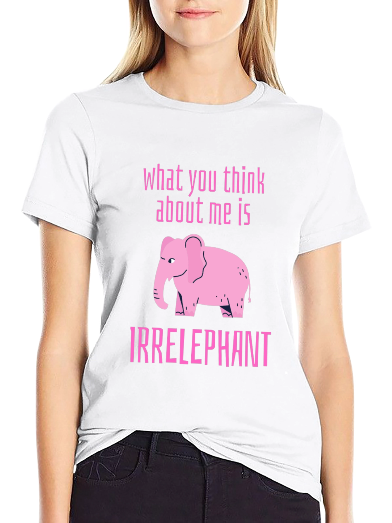 Black Irrelephant Graphic T-Shirt - Black Cotton Tee view 9