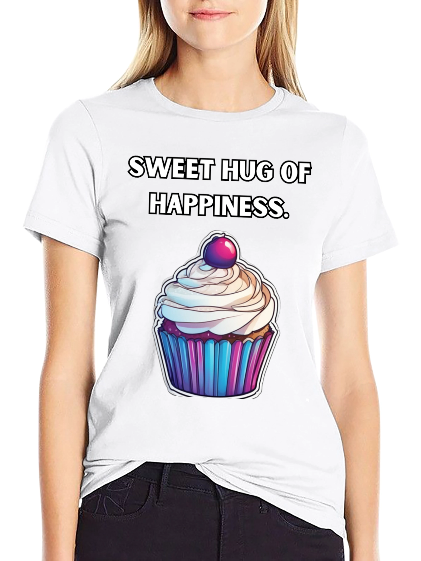Black Sweet Hug of Happiness T-Shirt view 9
