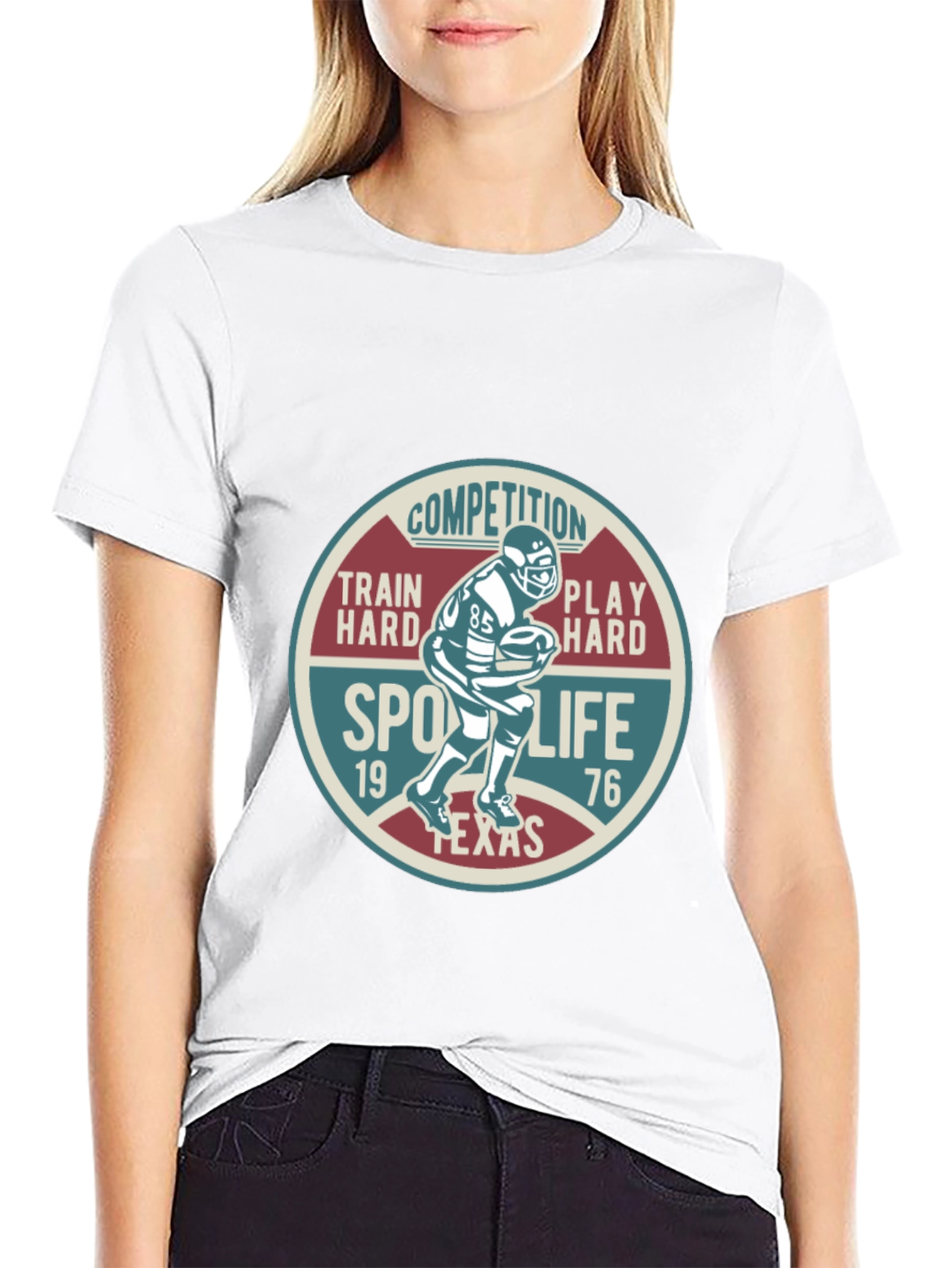 Black Sport Life Graphic T-Shirt - Texas Football view 9