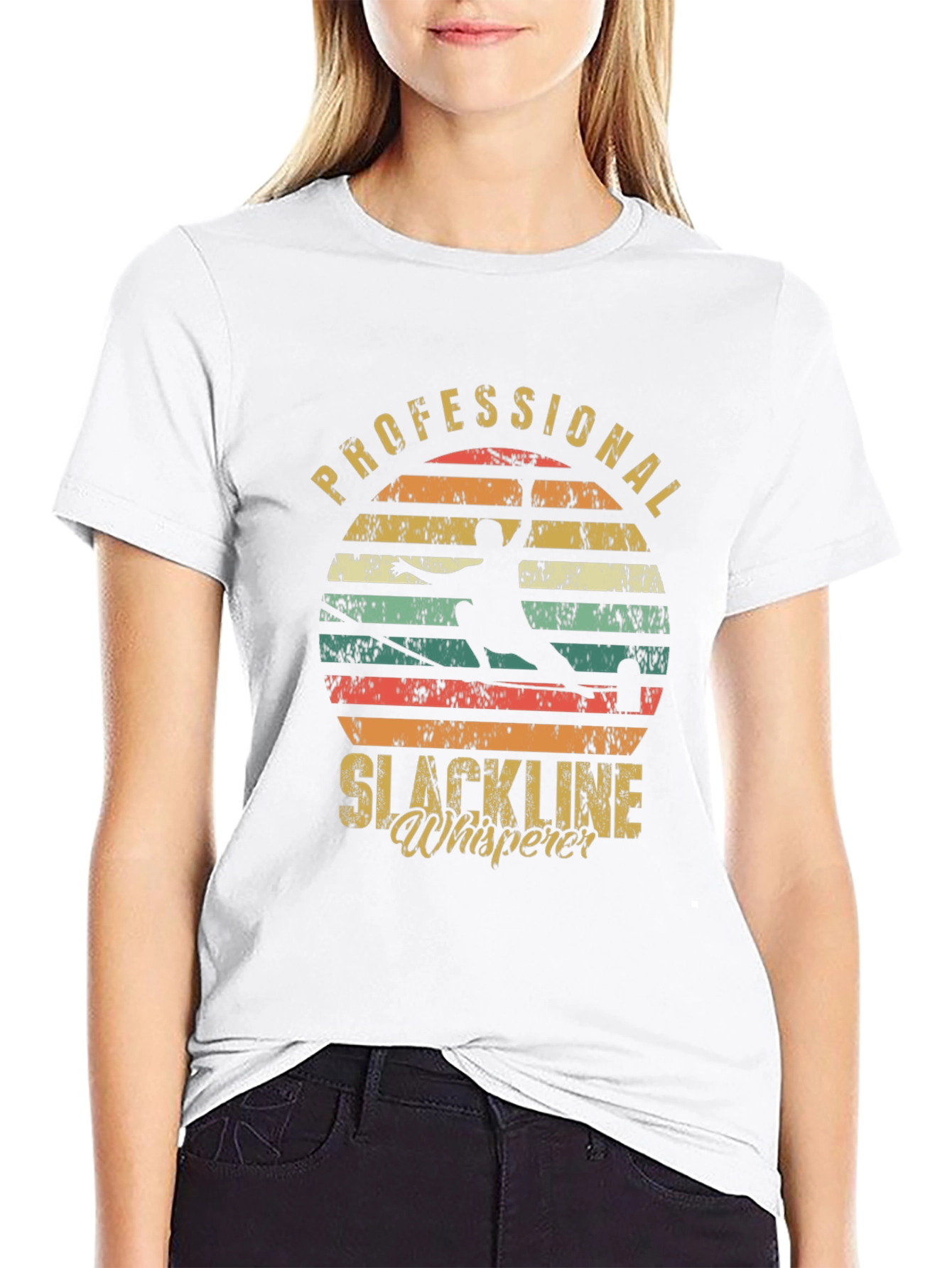 Black Professional Slackline Whisperer T-Shirt view 9