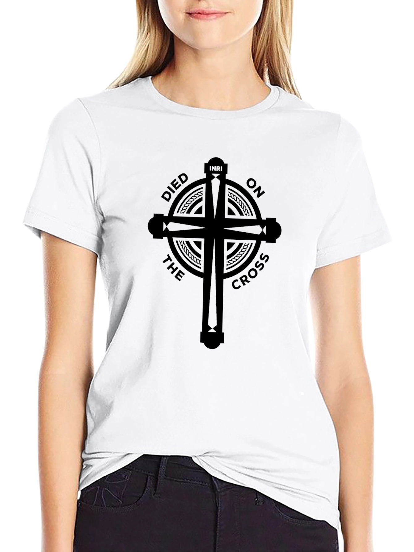 Black Died on the Cross Graphic T-Shirt view 9