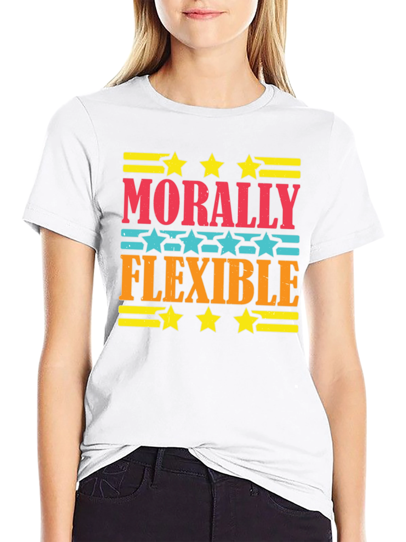 Black Morally Flexible Graphic Tee - Comfort Fit view 9
