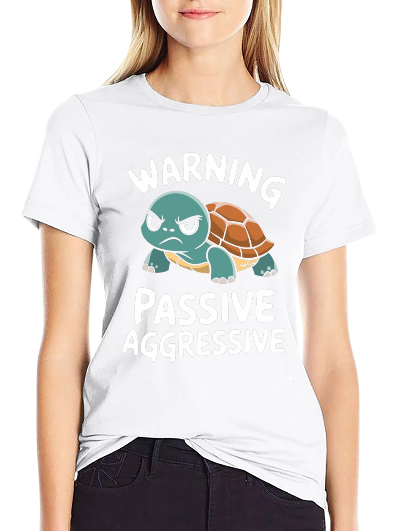 Black Passive Aggressive Turtle T-Shirt Funny Novelty Tee view 9