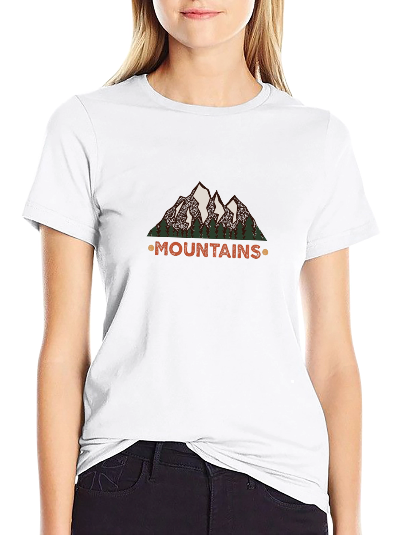 Black Mountains Graphic Tee - Black Short Sleeve Shirt view 9