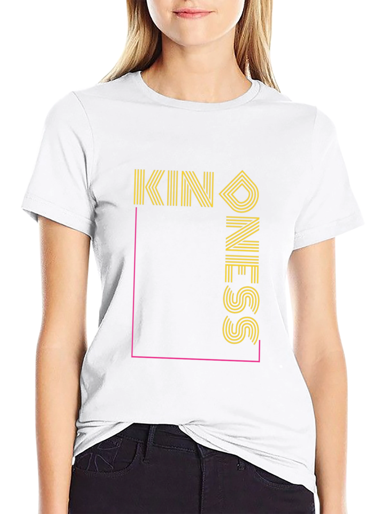 Black Kindness Graphic Tee - Stylish Black T-Shirt view 9