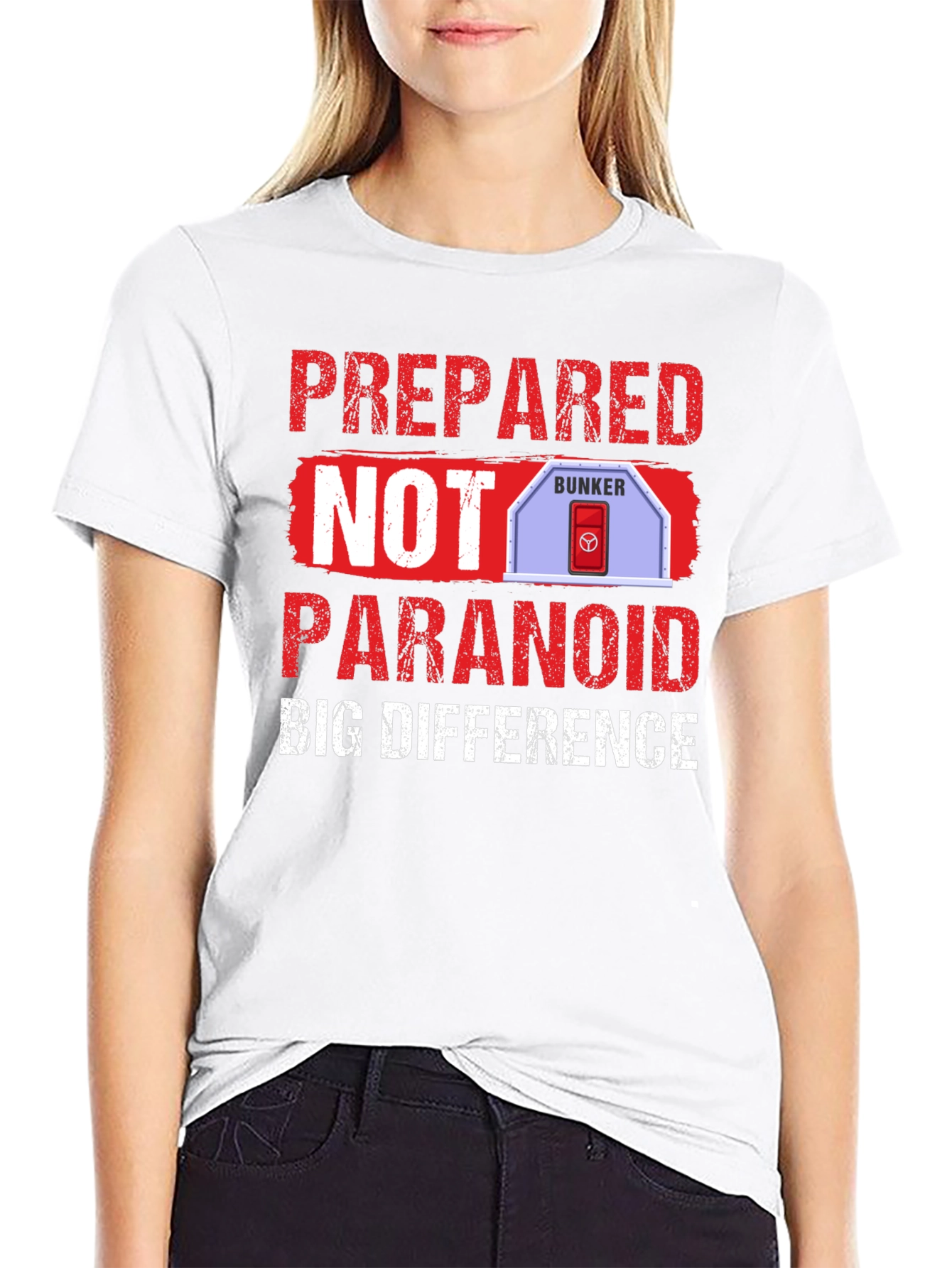 Black Prepared Not Paranoid Bunker T-Shirt view 9