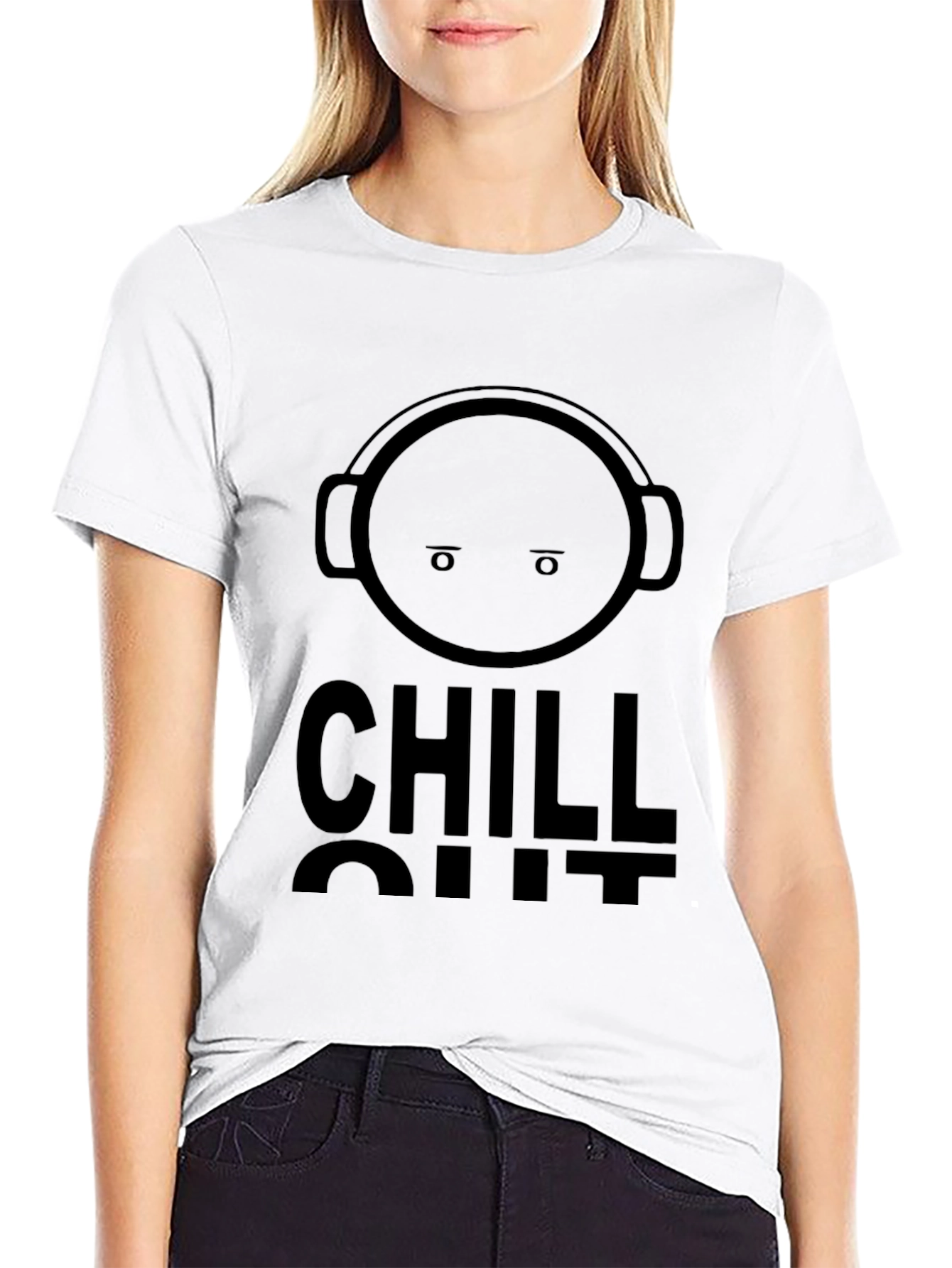 Black Chill Out Graphic T-Shirt - Relaxed Vibe view 9