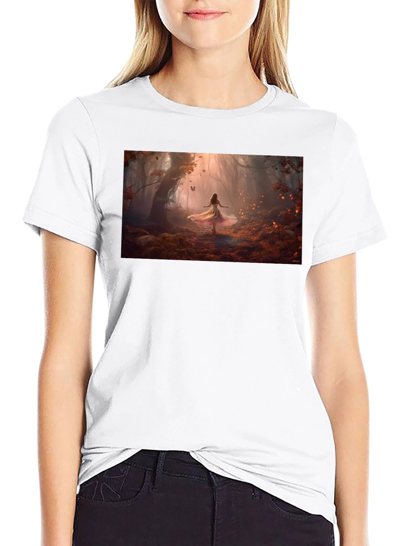 Black Enchanted Forest T-Shirt view 9