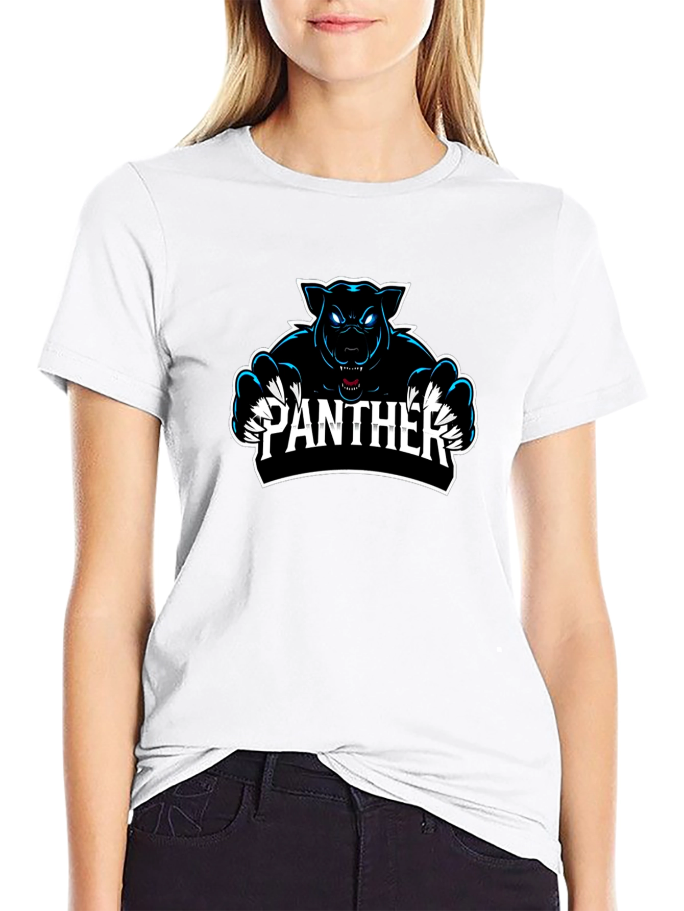 Black Panther Graphic Print Black T-Shirt view 9