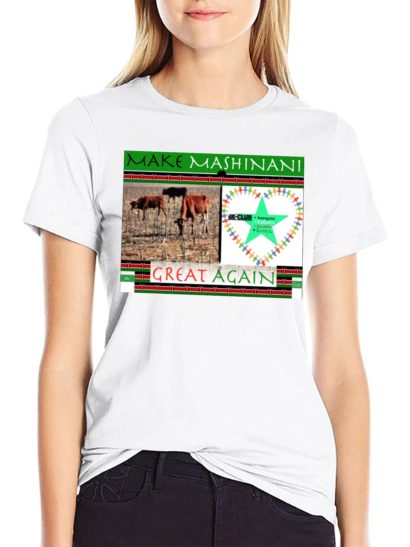 Black Make Mashinani Great Again Graphic Tee view 9