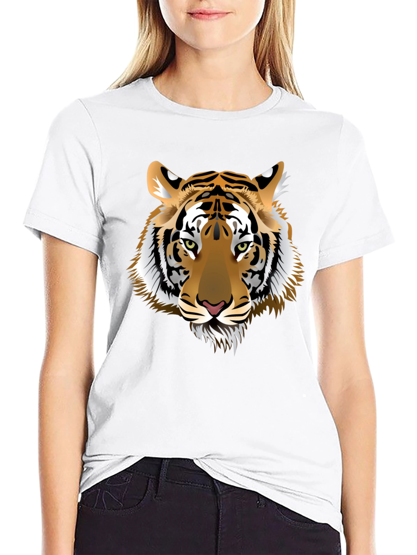 Black Tiger Graphic Black T-Shirt - Bold Animal Print view 9