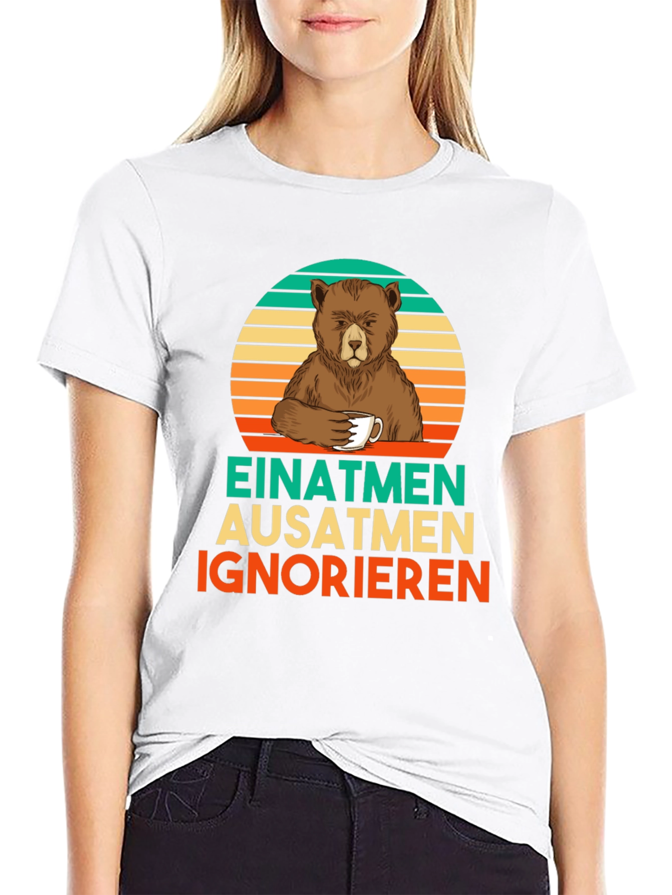 Black Bear Coffee T-Shirt - Einatmen Ausatmen Ignorieren view 9