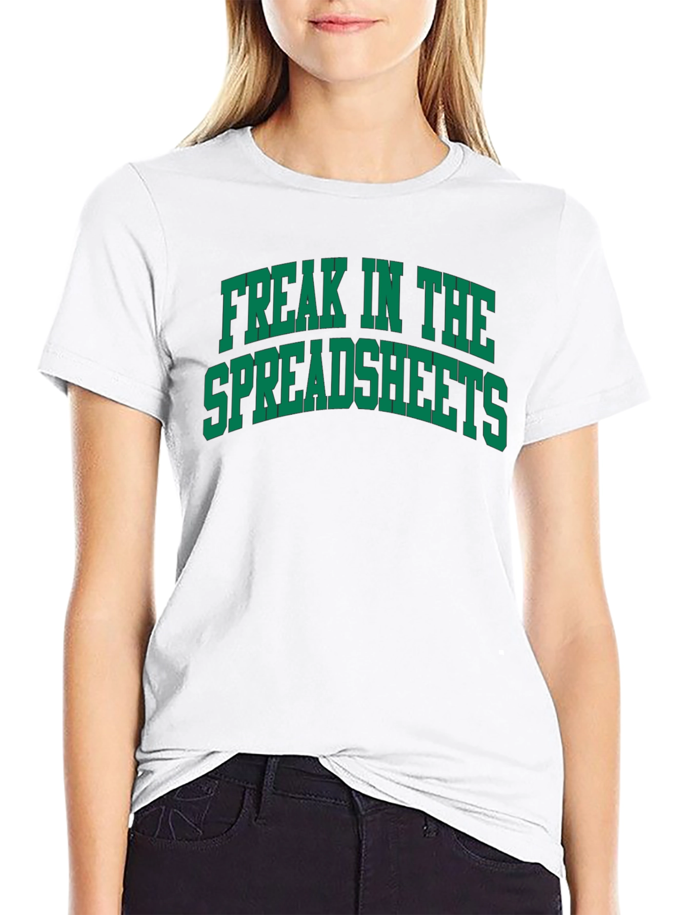 Black Freak in the Spreadsheets T-Shirt view 9
