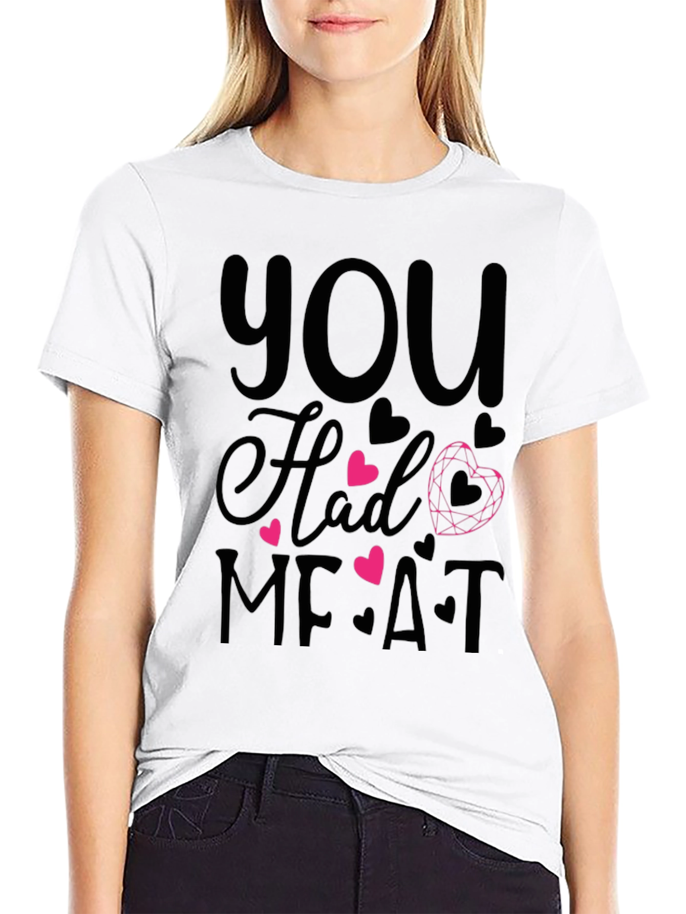 Black You Had Me At Meat Graphic T-Shirt view 9