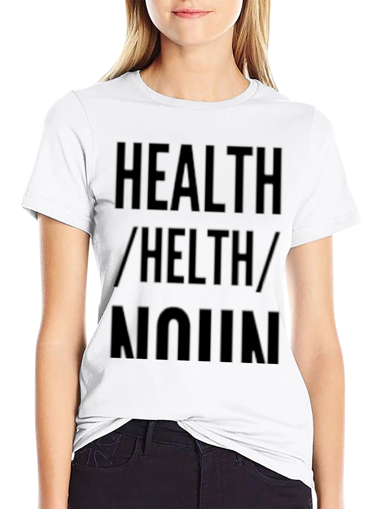 Black Health / Helth / Noun T-Shirt - Black view 9