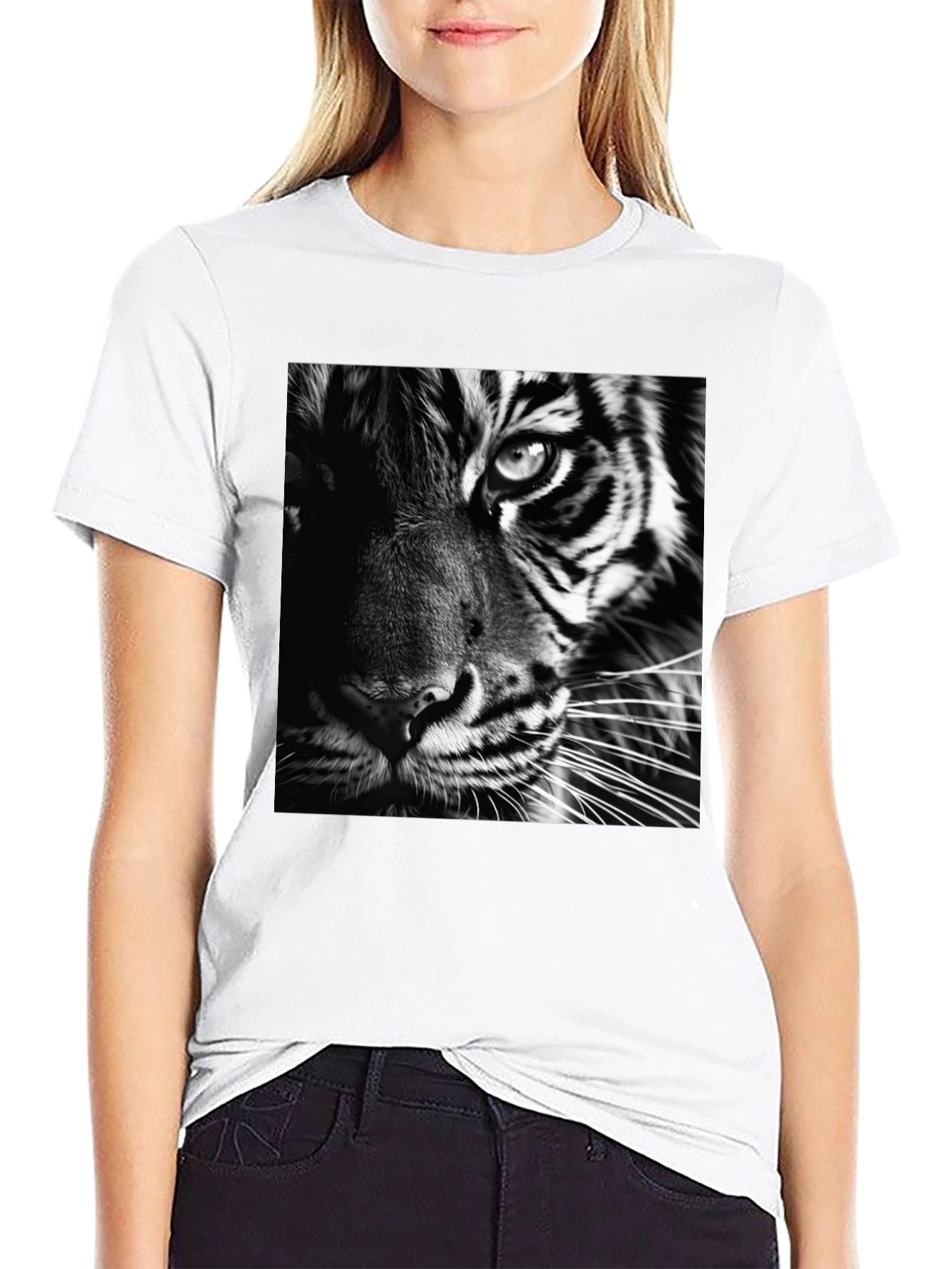 Black Black Tiger Graphic Tee - Men's Fashion view 9