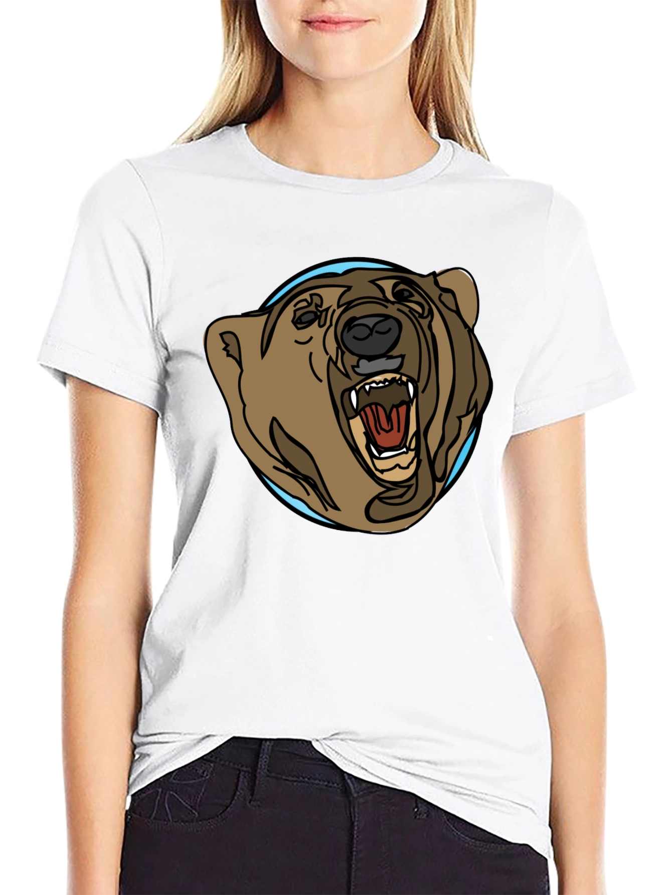 Black Bear Graphic Tee - Black Cotton Blend view 9