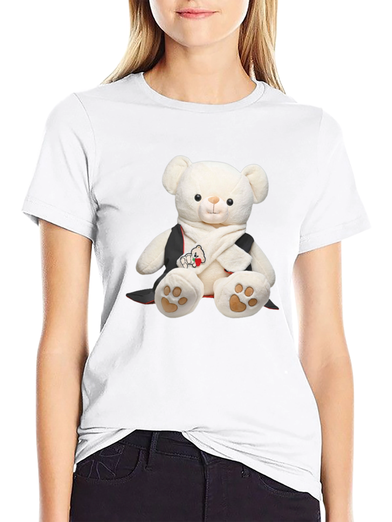Black Teddy Bear T-Shirt - Soft Toy Graphic Tee view 9