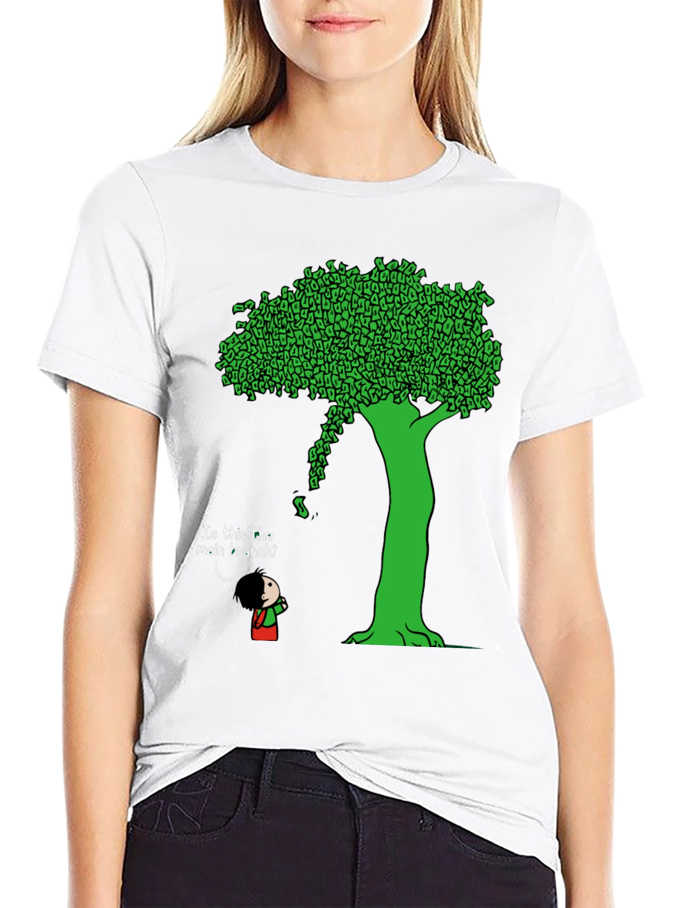 Black Funny Money Tree T-Shirt - Unique Graphic Tee view 9