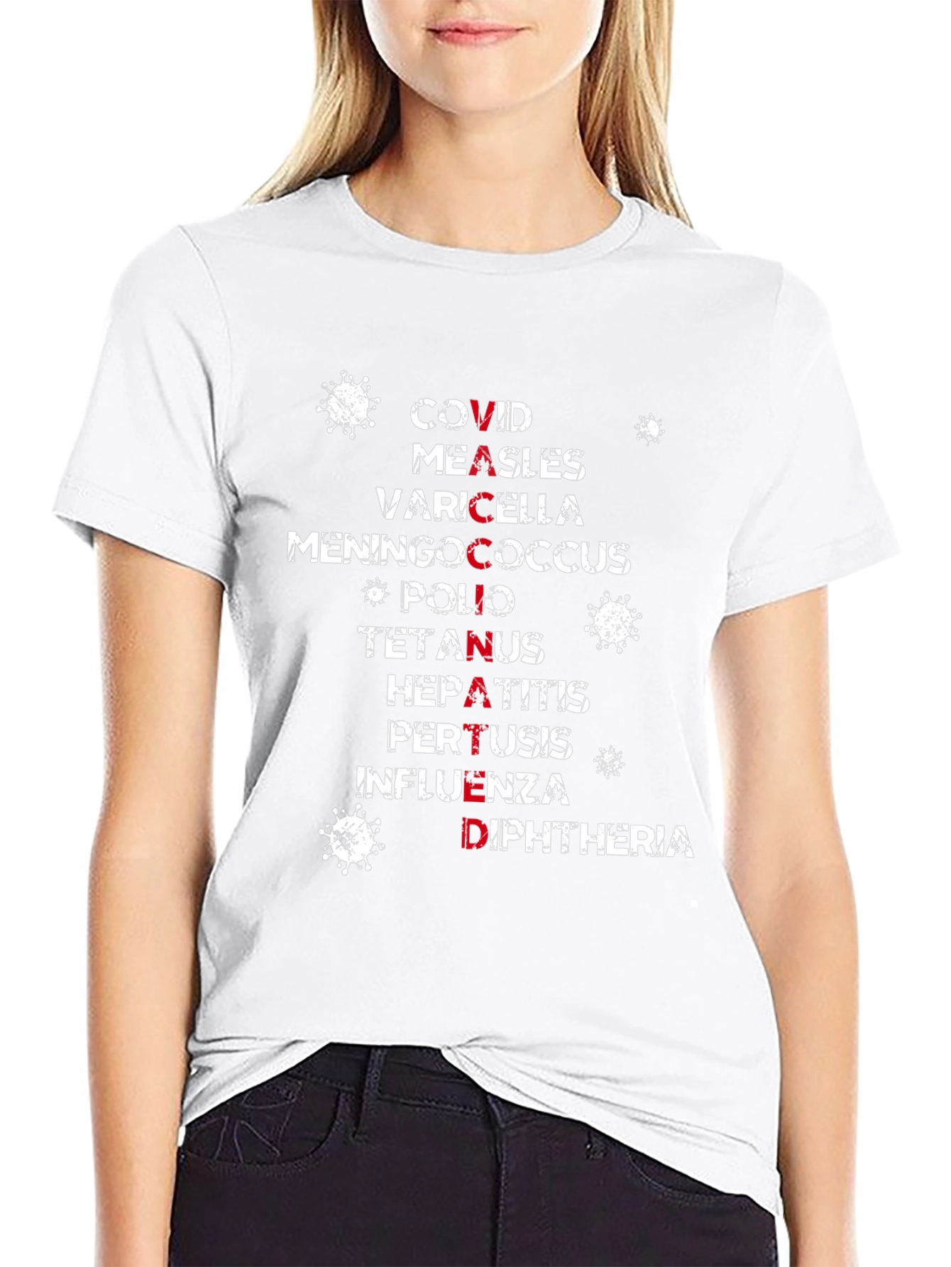 Vaccinated Protection T-Shirt: COVID, Measles & More - 9