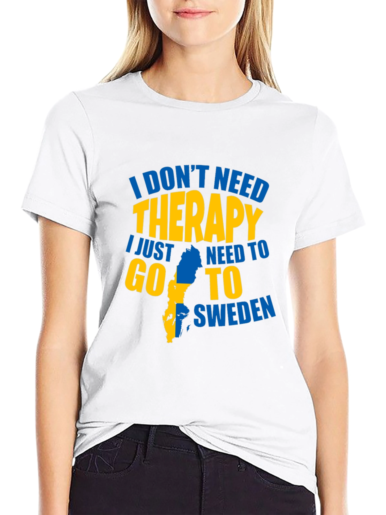 Black Sweden Therapy Graphic T-Shirt view 9