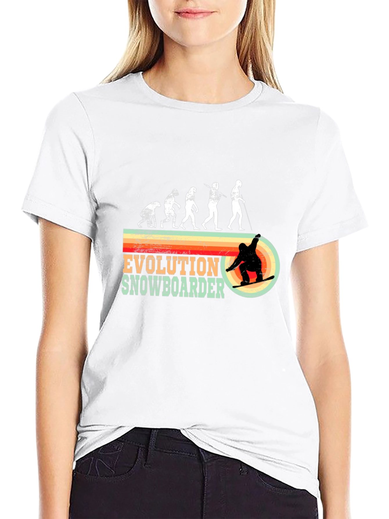 Black Evolution Snowboarder Graphic Tee view 9