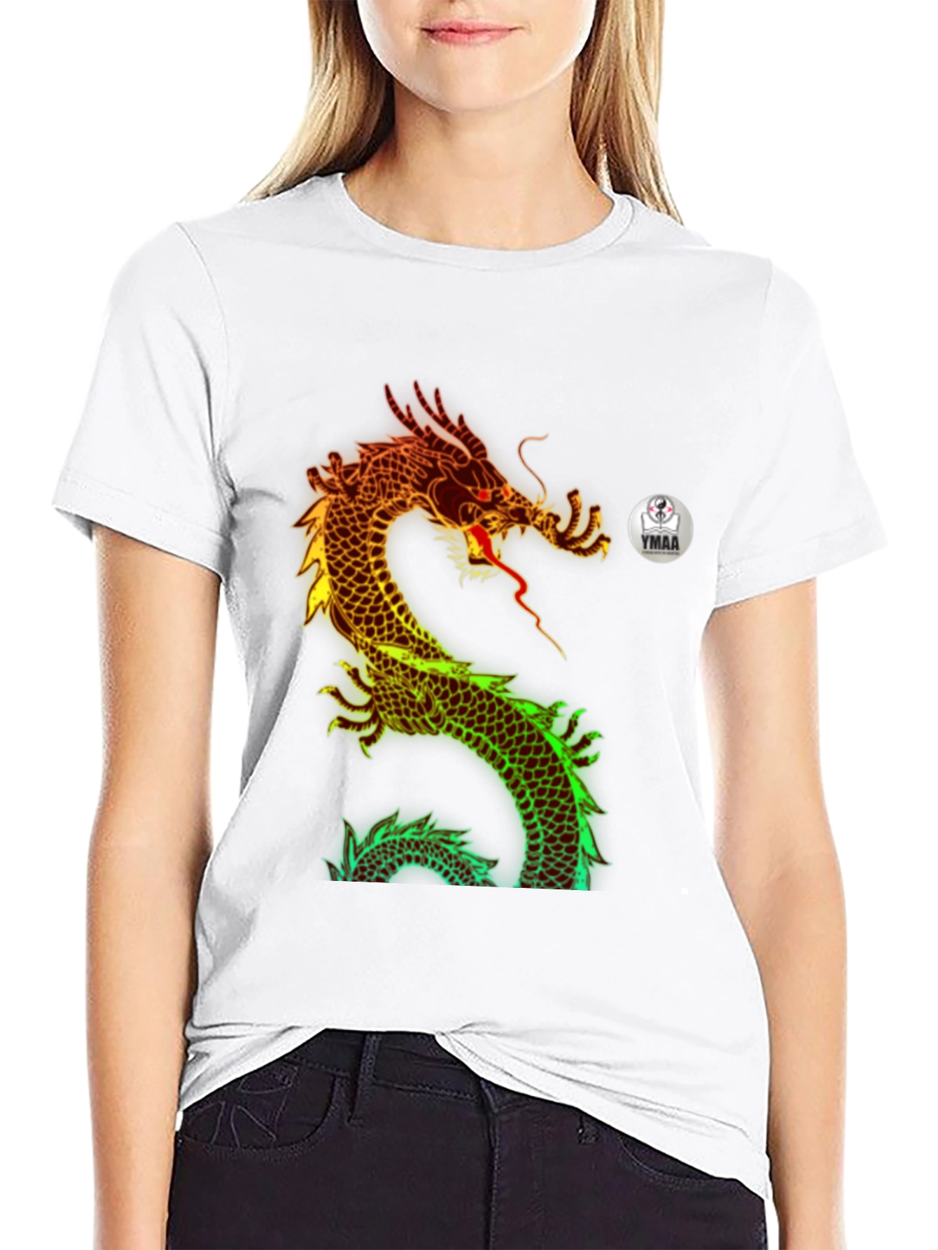 Black Fiery Dragon Graphic Tee - Bold Streetwear view 9