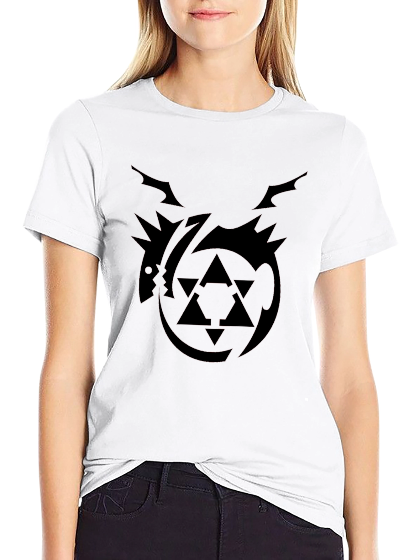 Black Alchemy Symbol Black T-Shirt view 9